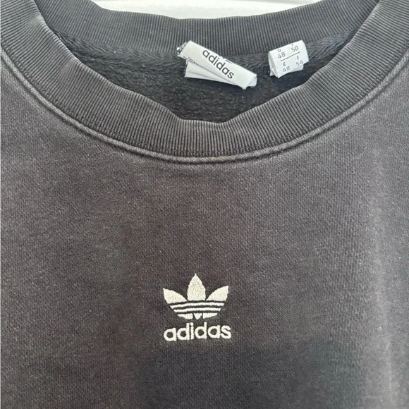 Adidas Women's Charcoal Crew Neck Sweater - Picture 2 of 5